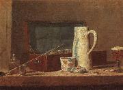 Jean Baptiste Simeon Chardin Pipes and Drinking Pitcher Sweden oil painting artist